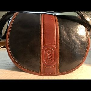 Marino Orlando Italian designer black leather  bag